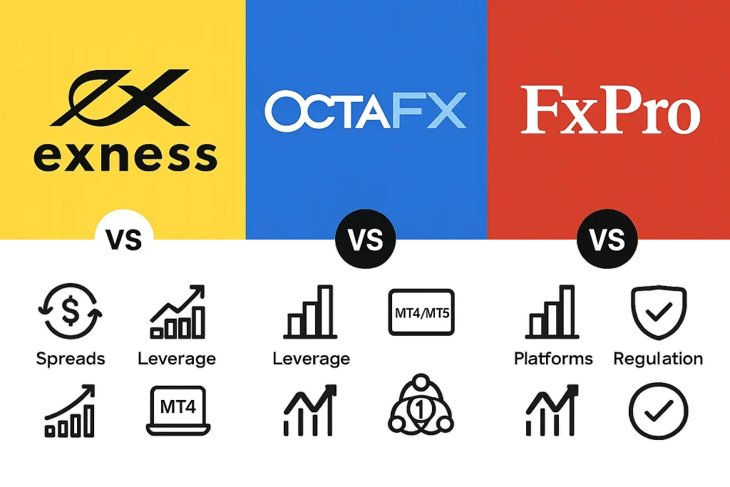 exness-vs-octafx-vs-fxpro